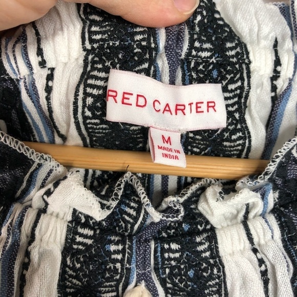 ANTHROPOLOGIE RED CARTER white & black embroidered short shift dress - Picture 5 of 10